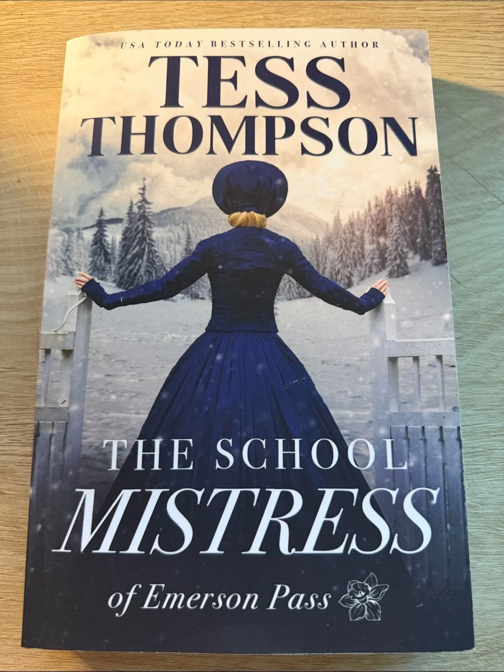 The School Mistress by Tess Thompson - Navy Blue Cover